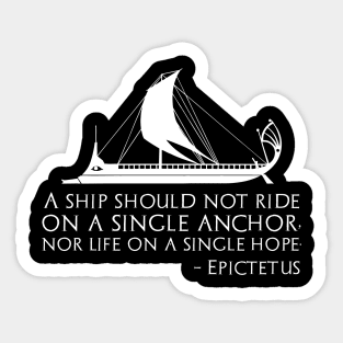 Stoic Philosophy Classical Greek Stoicism Epictetus Quote Sticker